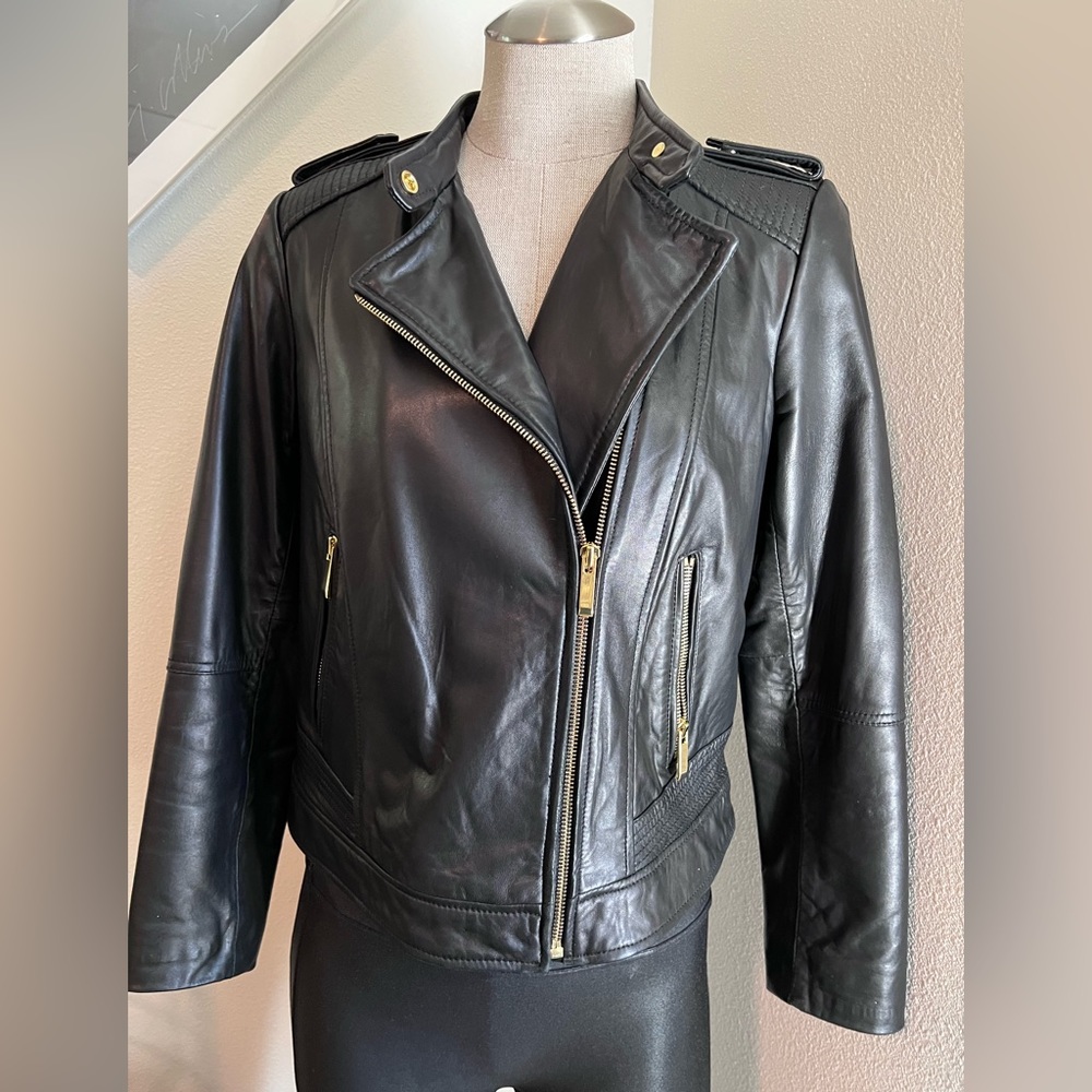 Bernardo Leather Jacket - petite medium